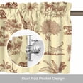 thumbnail image 6 of Forest Animal Valance Curtain for Windows Vintage Forest Elephant Giraffe Yellow Rod Pocket Curtain Valances Short Window Treatments Panels for Kitchen Bathroom Laundry Room Basement 54 x 18 Inch, 6 of 9