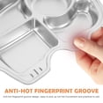 thumbnail image 2 of BRIGHTFUFU 1 Pcs Assiette Compartimentée pour Aliments en Acier Inoxydable Blanche pour Pique-Nique, 2 of 8