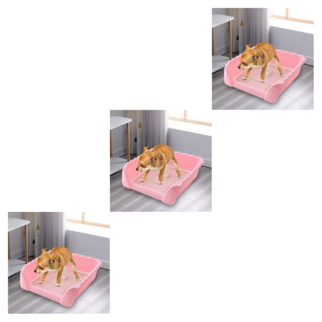 Bandeja de inodoro de entrenamiento Methold para gatos y mascotas Rosa Pequeño