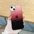 thumbnail image 1 of TECH CIRCLE Compatible with iPhone 13 6.1 Inch Slim Case, Two-color Mixed Gradient Clear Plating Frame Raised Lip Camera Protection Frame Scratch Resistant Shockproof Case for iPhone 13, Black Pink, 1 of 8