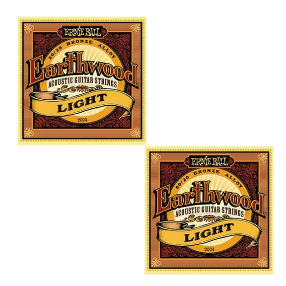 Ernie Ball Guitar Strings 2-Pack Acoustic Earthwood Light 11-52 2004