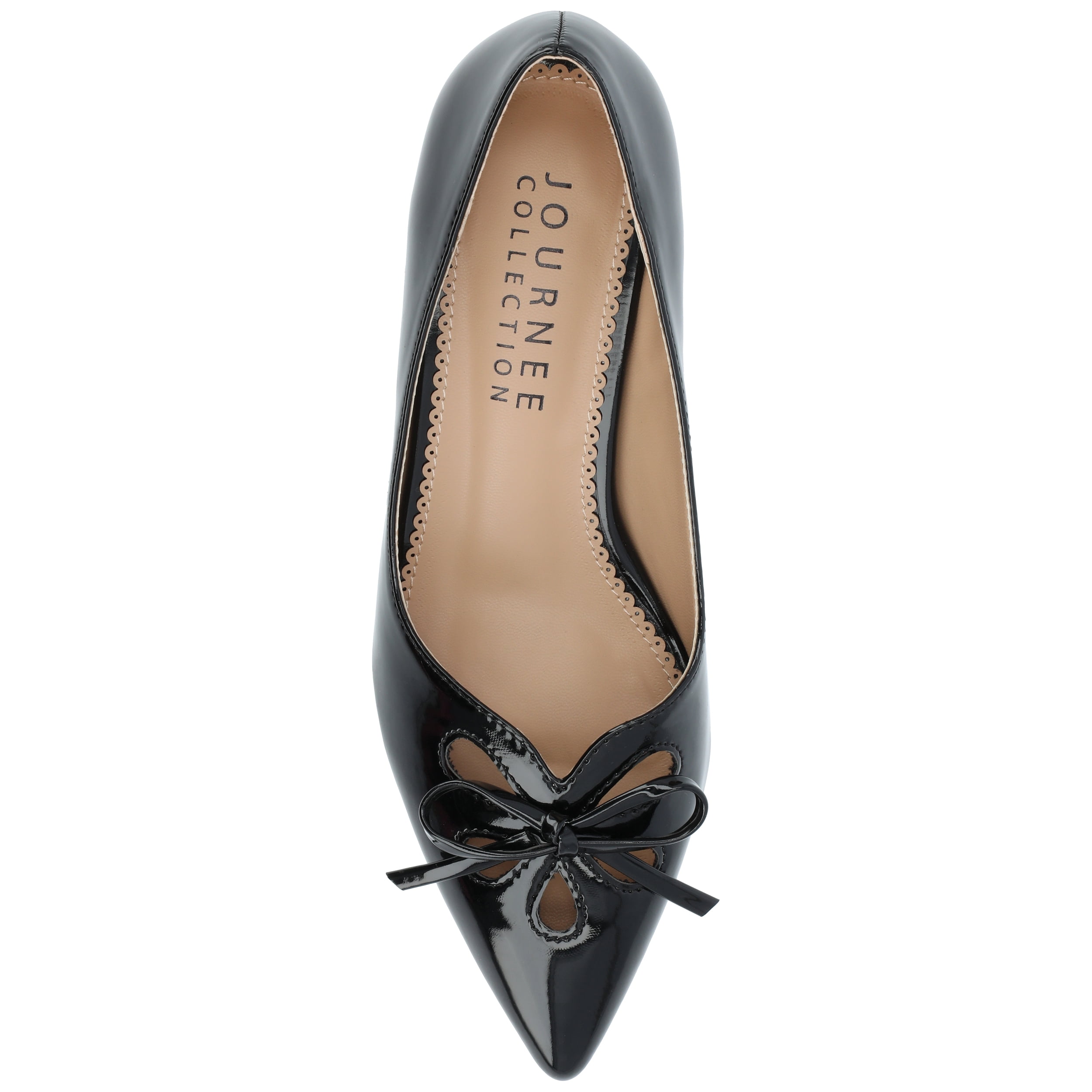 Journee Womens Lutana Pointed Toe Kitten Heel Pumps, Widths Available