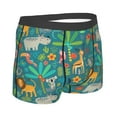 thumbnail image 3 of Balery Jungle Animals Men's Boxer Briefs, Soft and Breathable Cotton Underwear with nylon Waistband-Small, 3 of 9