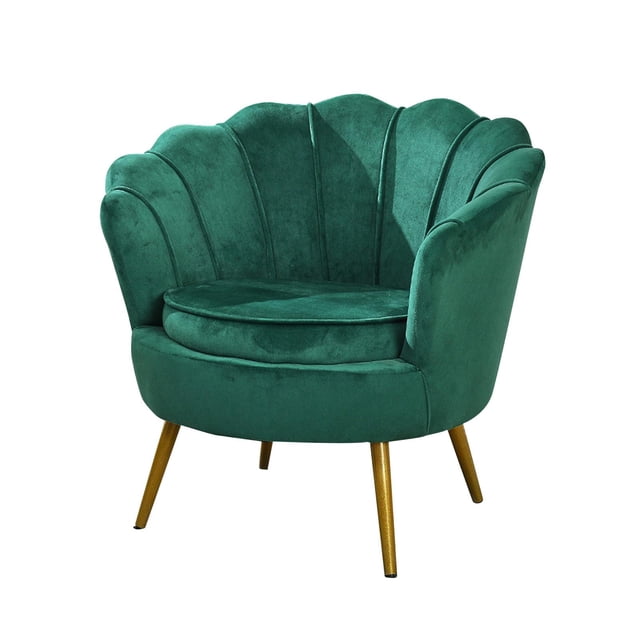 Sofá individual,Sofá individual,reposabrazos moderno y suave,muebles para dormitorio,Sillón Reposabrazos Sillón Lotus Chair,Silla decorativa con capitoné circular Asientos Verde