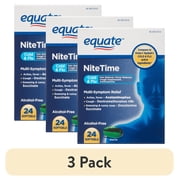 (3 pack) Equate Nighttime Multi-Symptom Cold and Flu Softgels, 24 Count, Compare to Vicks® Nyquil® Cold & Flu Active Ingredients