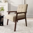 thumbnail image 2 of Castle Place Shabby Chic Accent Chair, Beige, 2 of 10