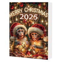 YIKA 2025 Christmas Countdown Calendar Cute Acrylic Decoration Holiday Gifts Box For Family Friend Christmas Decoration