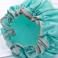 thumbnail image 3 of Tamaño ajustable y reutilizable, gorro de baño grande de satén para todo tipo de cabello., 3 of 5