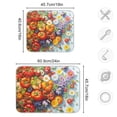 thumbnail image 4 of Yayeee Dish Drying Mat for Kitchen Counter 18"x24" Microfiber Absorbent Pad, Purple Floral Tomatoes, 4 of 7