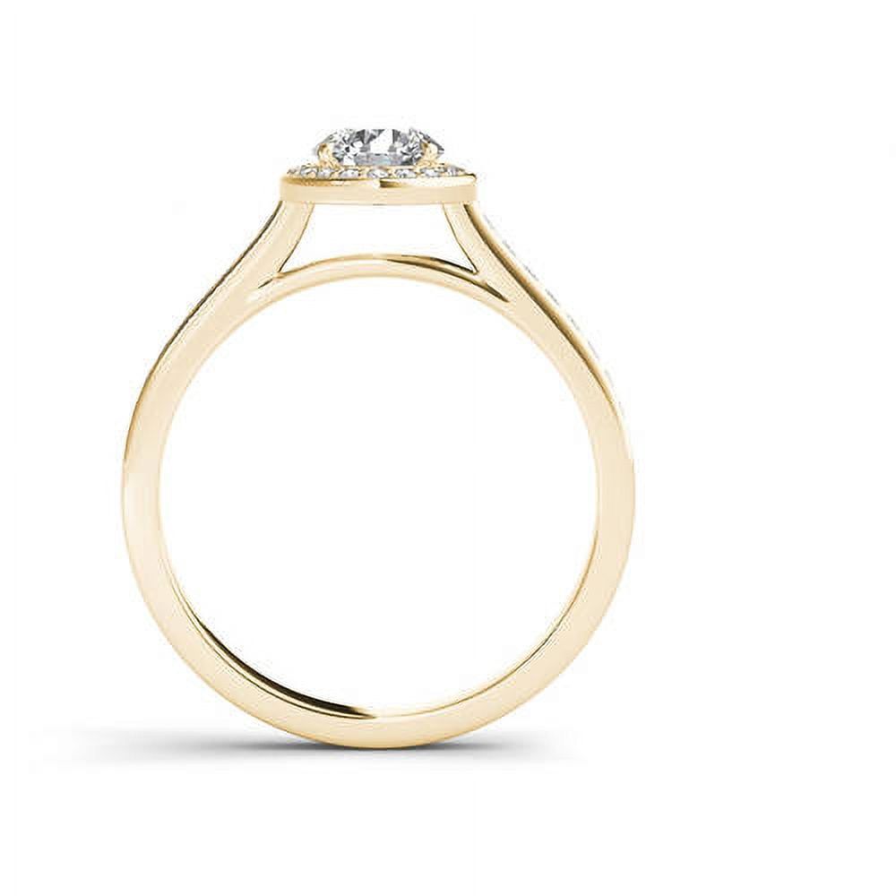 3/4 Carat T.W. Diamond Single Halo 14kt Yellow Gold Engagement Ring