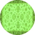 thumbnail image 1 of Ahgly Company Indoor Round Oriental Green Traditional Area Rugs, 8' Round, 1 of 4