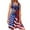 Navy dresses for women 2023, variant on Wycnly Dresses for Women Fashion High Waist Pleated Swing Independence Day Patriotic Tank Dresses Crewneck Sleeveless Star Striped Print Summer Mini Formal Dress Dark Blue s