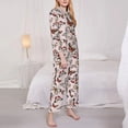 thumbnail image 3 of Pofeuu Vintage flowers Print Womens Pajamas Set Long Sleeve Sleepwear Button Down Nightwear Soft Pj Lounge Sets Button Down Pajamas Women-Medium, 3 of 7