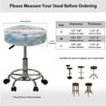 thumbnail image 6 of Jeiento Blue Marble Print Stool Cover Bar Round Flower Stretch Soft Round Stool Seat Cover with Elastic Bands & Easy to Install (Small, 4 Pieces), 6 of 6