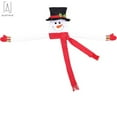 thumbnail image 3 of Gustave Christmas Tree Topper Snowman Hugger, Snowman Tree Topper with Red Mittens and Draping Red Scarf Christmas Tree Decor Xmas Party Festive Ornament "Red", 3 of 13