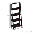 thumbnail image 2 of Lavish Home 4-Tier Ladder Bookshelf for Home Storage and Display (Black), 2 of 8