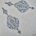 thumbnail image 5 of Blue and White Round Tablecloth, India Hand Block Print, Floral Cotton Print with Border, Dining Tablecloth, Gift for Her, 5 of 5