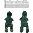 thumbnail image 2 of KAIYANG impermeable para mascotas poncho reflectante impermeable chaqueta mono ropa con capucha verde oscuro XS, 2 of 5