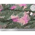 thumbnail image 2 of Soimoi Modal Satin Fabric Floral & Leaves Tropical Decor Fabric Printed Yard 42 Inch Wide, 2 of 3