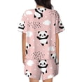thumbnail image 3 of Picia Panda Pajamas Sets for Women Soft Short-Sleeved Pjs with Lounge Shorts Two Piece Sleepwear-X-Large, 3 of 9