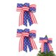 thumbnail image 1 of 2 lazos decorativos con bandera patriótica de estrellas y rayas, lazos de corona patriótica, decoraciones de corona del 4 de julio, lazos del Día de los Caídos, decoraciones del Día de la, 1 of 6