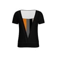 thumbnail image 6 of Tnhcen Women's Color Block Print T-Shirt, Short Sleeve Round Neck Casual Blouse, Loose Fit Summer Top with Trendy Design in Sizes S-3XL, 6 of 7