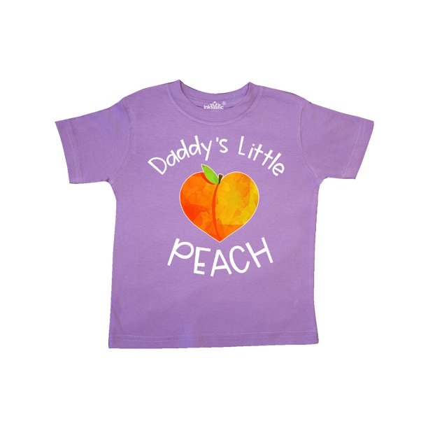INKtastic Daddy's Little Peach Cute Peach Heart Toddler TShirt
