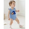 thumbnail image 3 of BemeyourBBs Baby Boy Football Tank Romper Plaid Rugby Sleeveless Bodysuit, 3 of 9