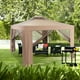 Gymax 10'x 10' Auvent Tente Tente Abri Jardin Pelouse Patio W / Mosquito Filet de Café – image 5 sur 6