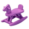 thumbnail image 1 of Lindo 1:12 casa de de púrpura mecedora sil miniatura Mini modelo de muebles para niñas juguete decoración de Sunnimix Caballo balancín de casa de muñecas, 1 of 8