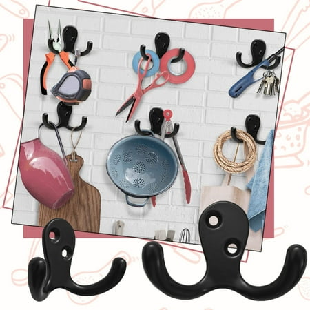 

Prime Zerbueate Hooks For Hanging 1 Utility Pack Heavy Hooks For Wall Great Hooks Duty Prong Coat Double Housekeeping & Organizers Bedroom Wall Decor Deals Of The Week