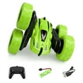 thumbnail image 2 of ​Double-Sided Stunt RC Truck - 360° Flips & LED Lights, All-Terrain 4WD, USB Rechargeable - Gift Kit Age 6+​​ Green, 2 of 6