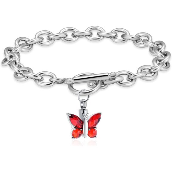Butterfly Cremation Jewelry Urn Bracelet for Ashes Memorial Lockets Pendant Funeral Keepsake Jewelry for Ashes