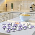 thumbnail image 6 of Rose Flowers Purple Dish Drying Mat Microfiber Kitchen Pad Large Counter Absorbent Dish Mats Drainer Rack 18"x24", 6 of 7