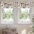 thumbnail image 2 of LALILO Kitchen Curtain Valance Boho Flamingo Black Rod Pocket Window Curtain 52"x 18" Set of 2, 2 of 7