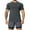 Gray, variant on Men's Workout Slim Fit T Shirts Short Sleeve Gym Bodybuilding Muscle Shirt Athletic Fitness Tee Tops (Gray, M)