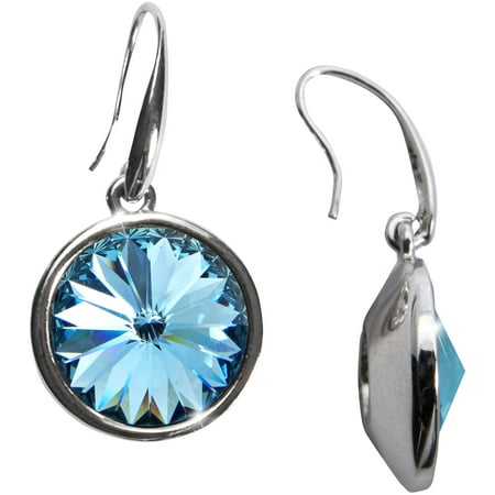 Pavilion Blue Crystal Dangle Earrings Made From Swarovski Elements Pavilion Blue Crystal Dangle Earrings Made From Swarovski Elements