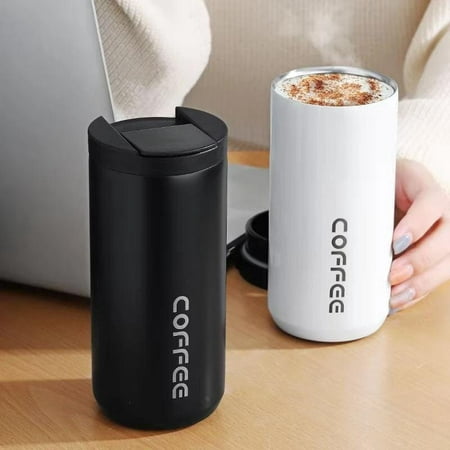 

400ml/550ml Coffee Mug with Lid Leak-Proof Milk Tea Thermos Mugs 304 Stainless Steel Travel Thermal Cup Insulated Water Bottle