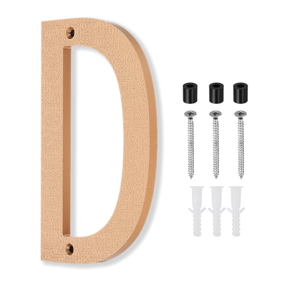 Uxcell Gold House Number, House Address Numbers Sign Large Floating Letter D
