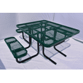 thumbnail image 6 of LifeYard Outdoor Picnic Table, ADA, 46" Square, Steel Table, Green, 6 of 7