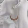 thumbnail image 5 of Hammered Crescent Moon Hoops Resin Tortoise Shell Hoop Earrings Jewelry, 5 of 9
