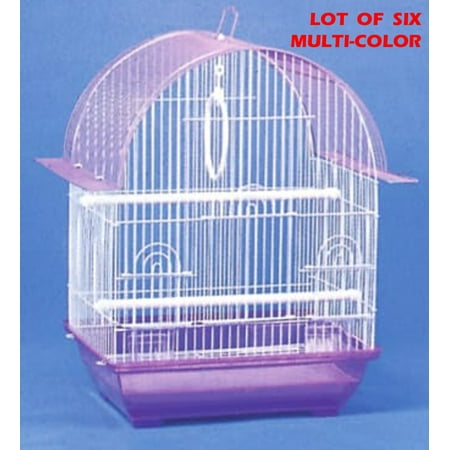 Lot of Six Small Bird House Home Cage Aviary Cockatiels Canaries Parakeets Finches Conures