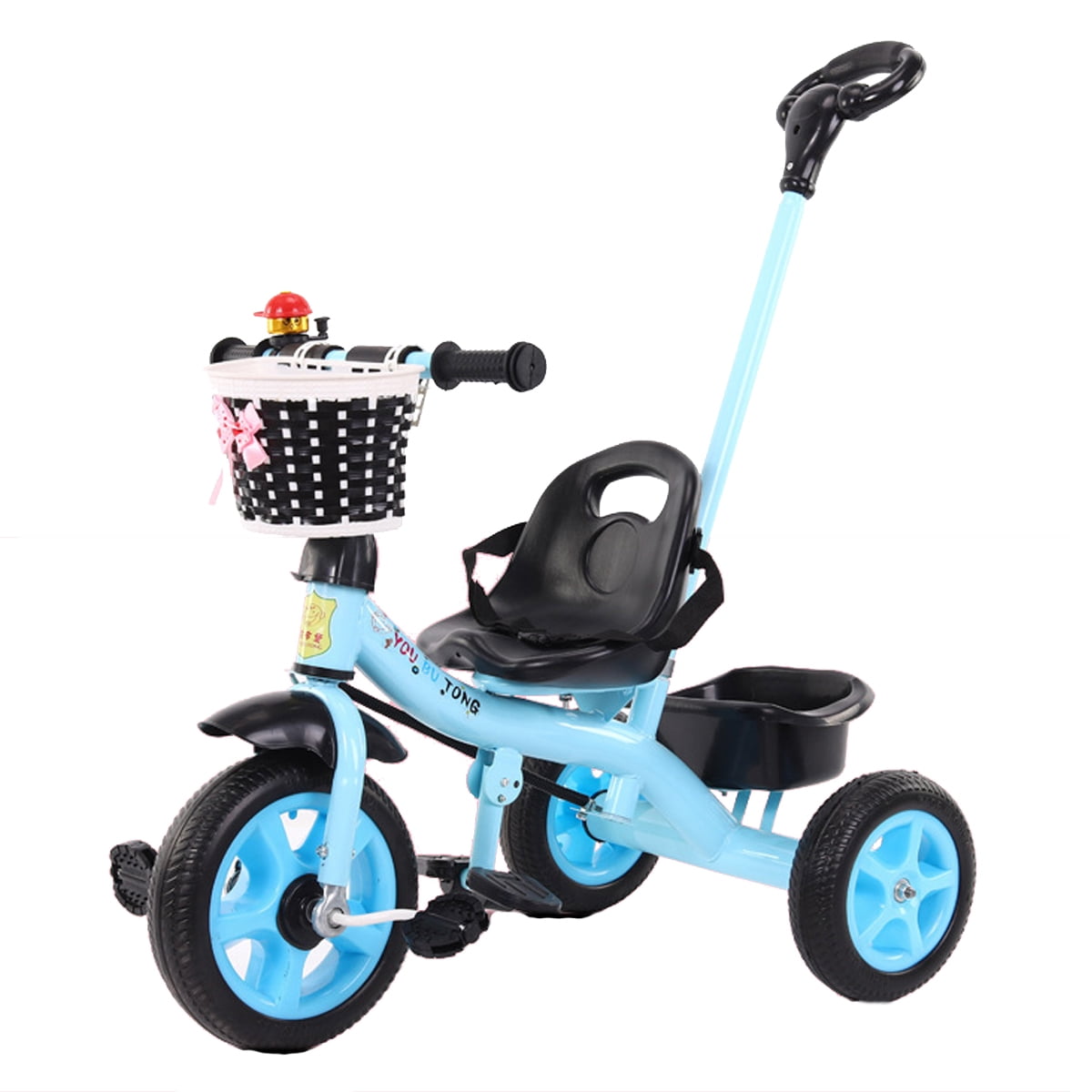 Baby Toddler Kids Tricycle Toddler Trike with Pushing