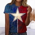 thumbnail image 4 of Axiiglly T Shirts for Women USA Flag 250th Anniversary Independence Day Short Sleeve Crew Neck Tees Fashion Holiday Tops, S-2XL, 4 of 5