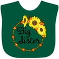 thumbnail image 3 of Inktastic Big Sister Sunflower Wreath Boys or Girls Baby Bib, 3 of 4