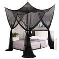 thumbnail image 1 of Mosquitero decorativo Mengersi, cortinas para cama con dosel para cama tamaño Full Queen King, cortinas para cama con red para patio interior y exterior, cortinas para cama con dosel negro para decora, 1 of 3