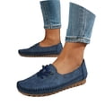 thumbnail image 2 of EliteGoogv Womens Flat Shoes Soft Wide Width Slip On Flat Shoes for Women Casual Walking Work Everyday Wear PU Loafers Dress Shoes Flats US :9.5-10, 2 of 9