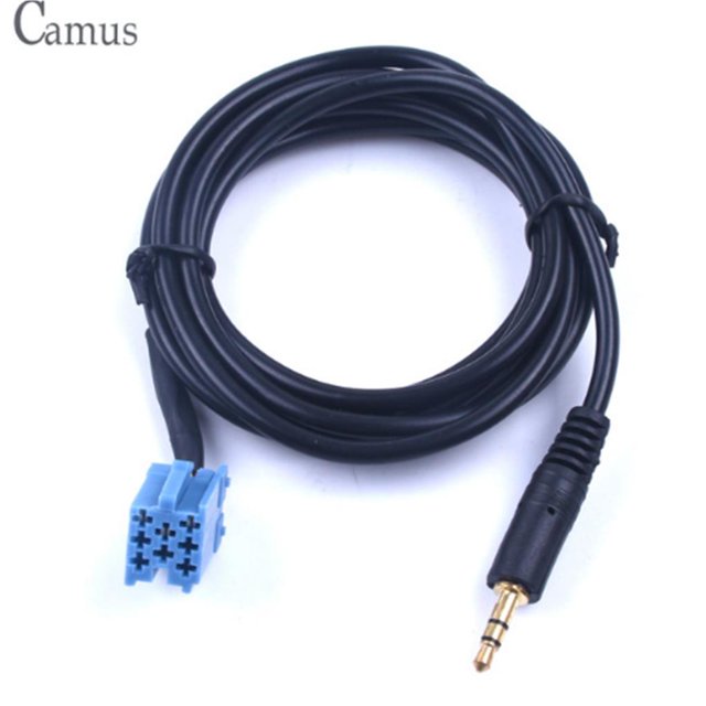 Riwesomey Cable de audio de entrada Jack de 3,5 mm a conector Mini ISO de 8 pines para estéreo de automóvil para Paneles de instrumentos para automóviles Riwesomey VI004720-00