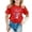 Red, variant on Girls' Cotton Short Sleeve T-Shirts Casual Graphic Tees Comfortable Tops for 3-7 Years