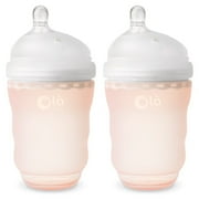 Gentle Bottle Silicone Wide Mouth Baby Bottle, Coral